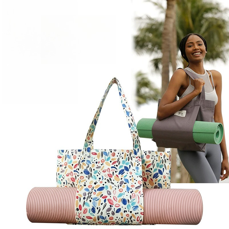 Floral Print Canvas Yoga Mat T - Yoga Mat ulasan dan harga