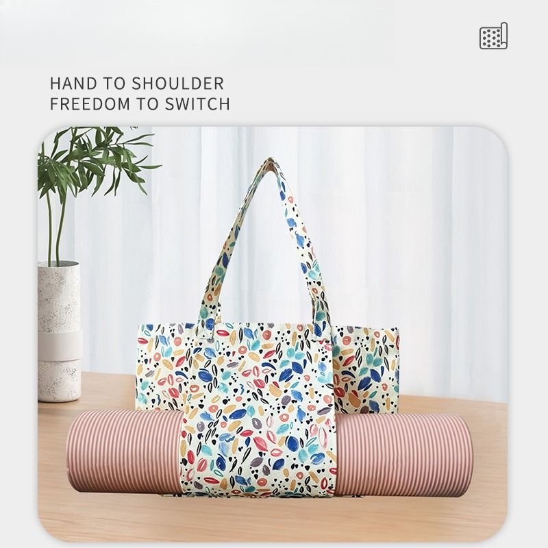 Floral Print Canvas Yoga Mat T - Yoga Mat ulasan dan harga