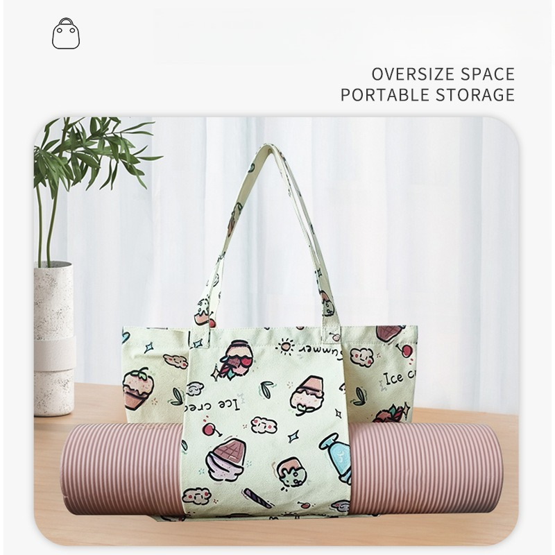 Floral Print Canvas Yoga Mat T - Yoga Mat ulasan dan harga