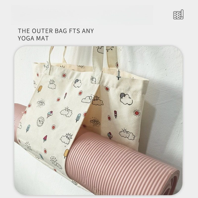 Floral Print Canvas Yoga Mat T - Yoga Mat ulasan dan harga