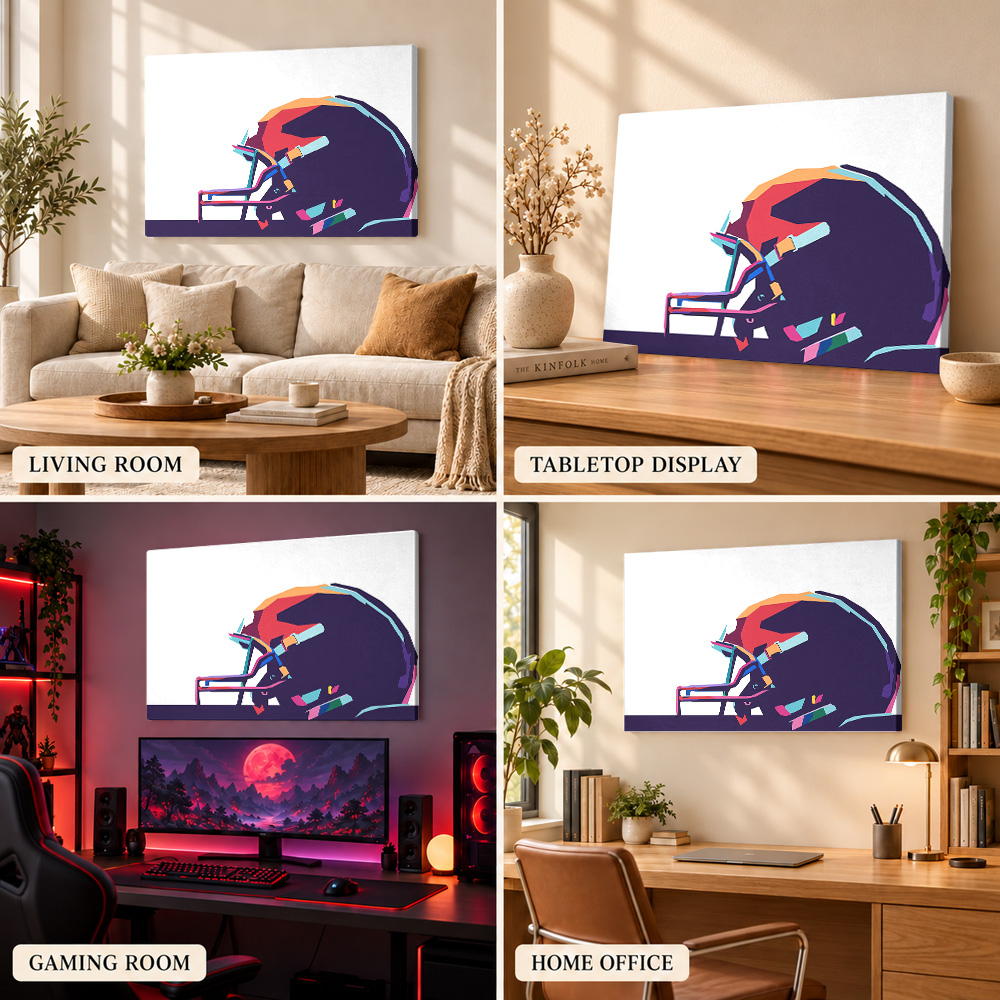 American Football Helmet Galle - Sports Equipment Poster ulasan dan harga