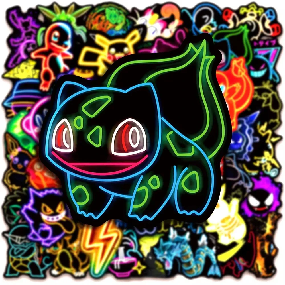 100pcs Neon  Pokémon  Stickers - Skateboard ulasan dan harga